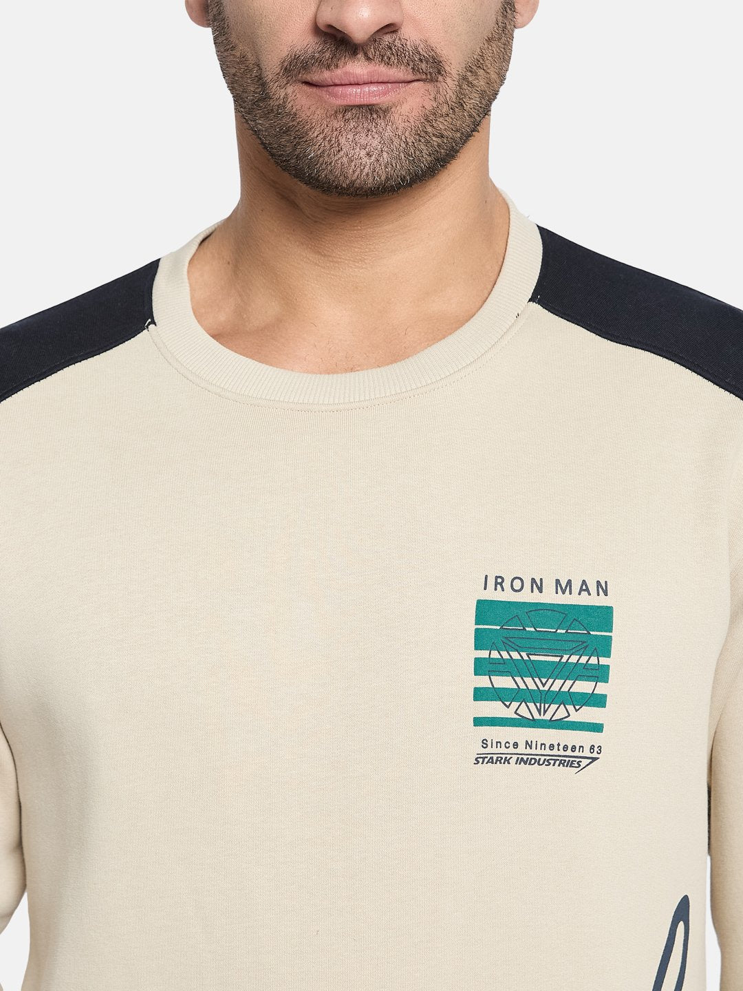 Octave Men Colourblocked Pullover Sweatshirt