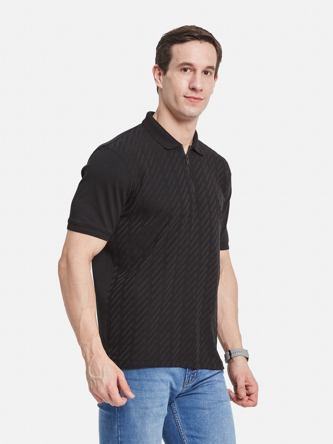 Octave Men Printed Polo Collar T-shirt