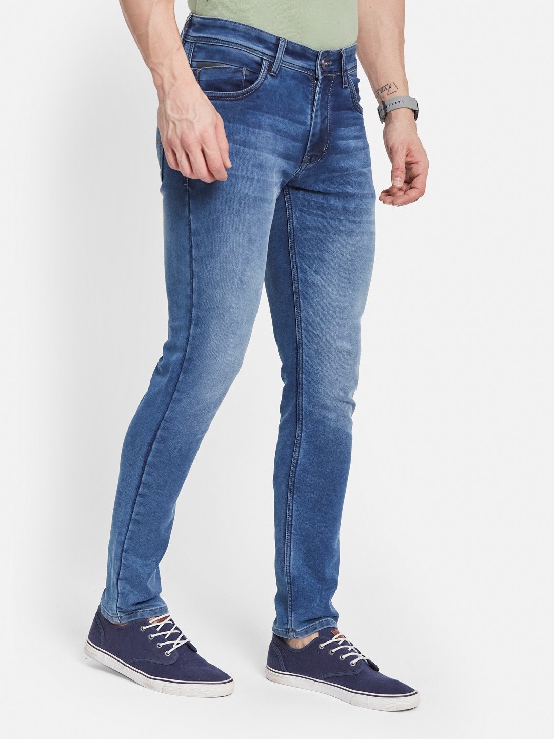 Octave Men Straight Fit Light Fade Stretchable Jeans
