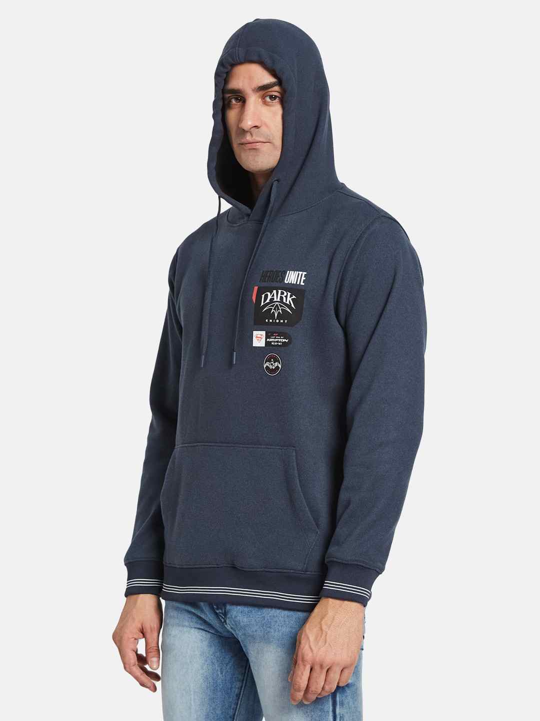 Octave Men Typography Printed Hooded Sweatshirt