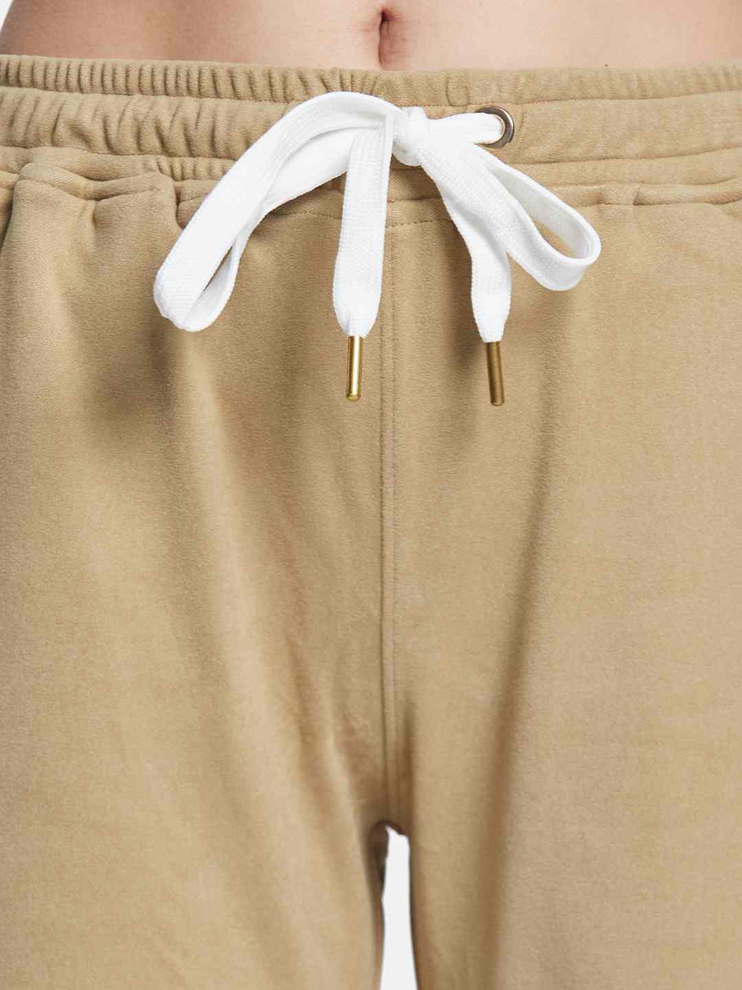 METTLE Women Regular Fit Mid Rise Fleece Track Pants