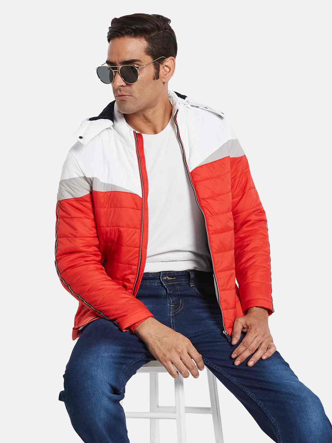METTLE Men Colourblocked Jacket