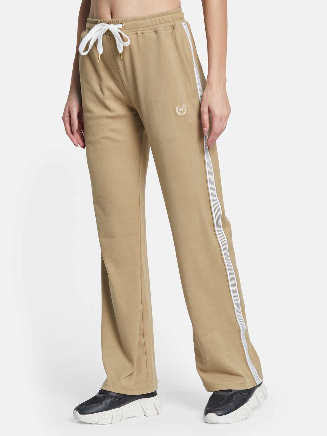 METTLE Women Regular Fit Mid Rise Fleece Track Pants