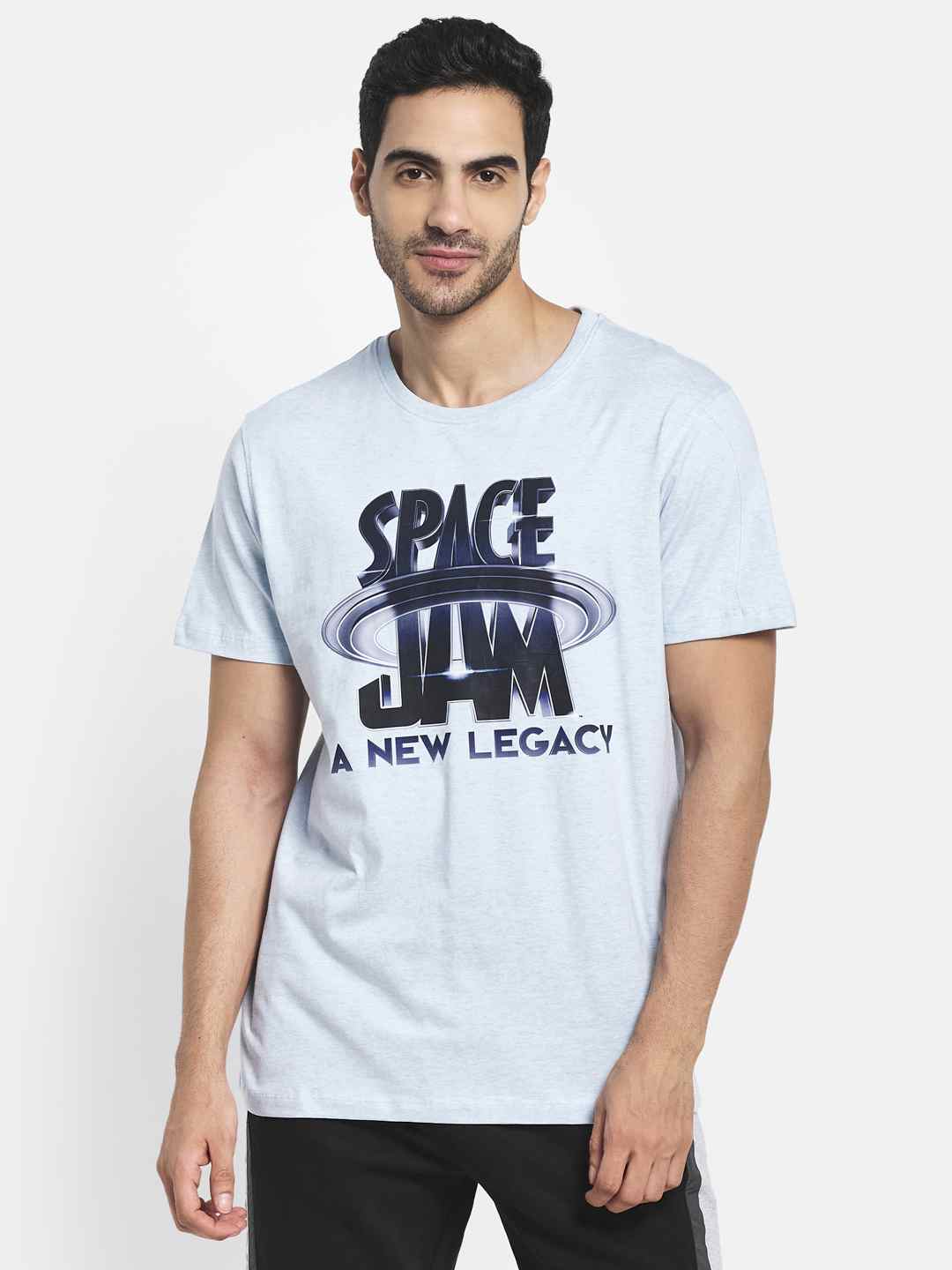 Octave Men Blue Typography Printed T-Shirt