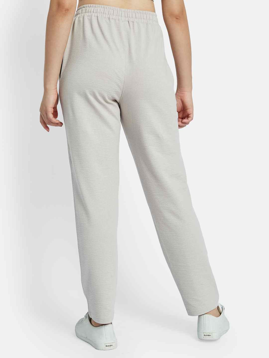 METTLE Women Textured Cotton Track Pants