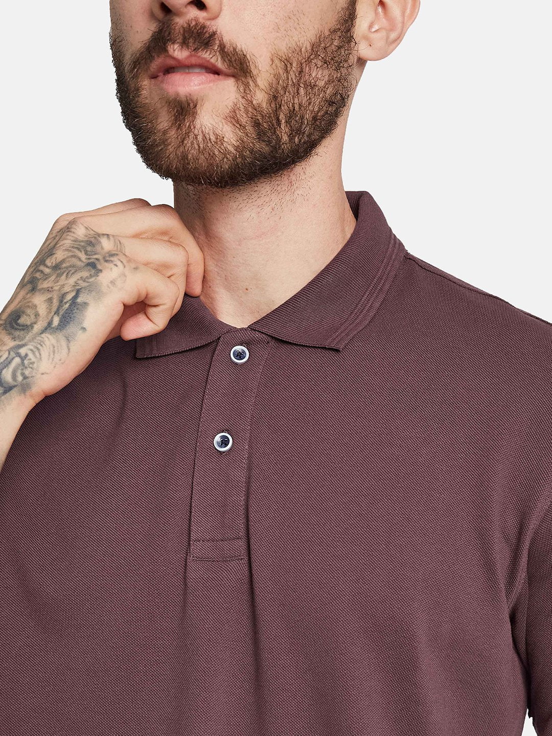 Octave Polo Collar Cotton T-Shirt