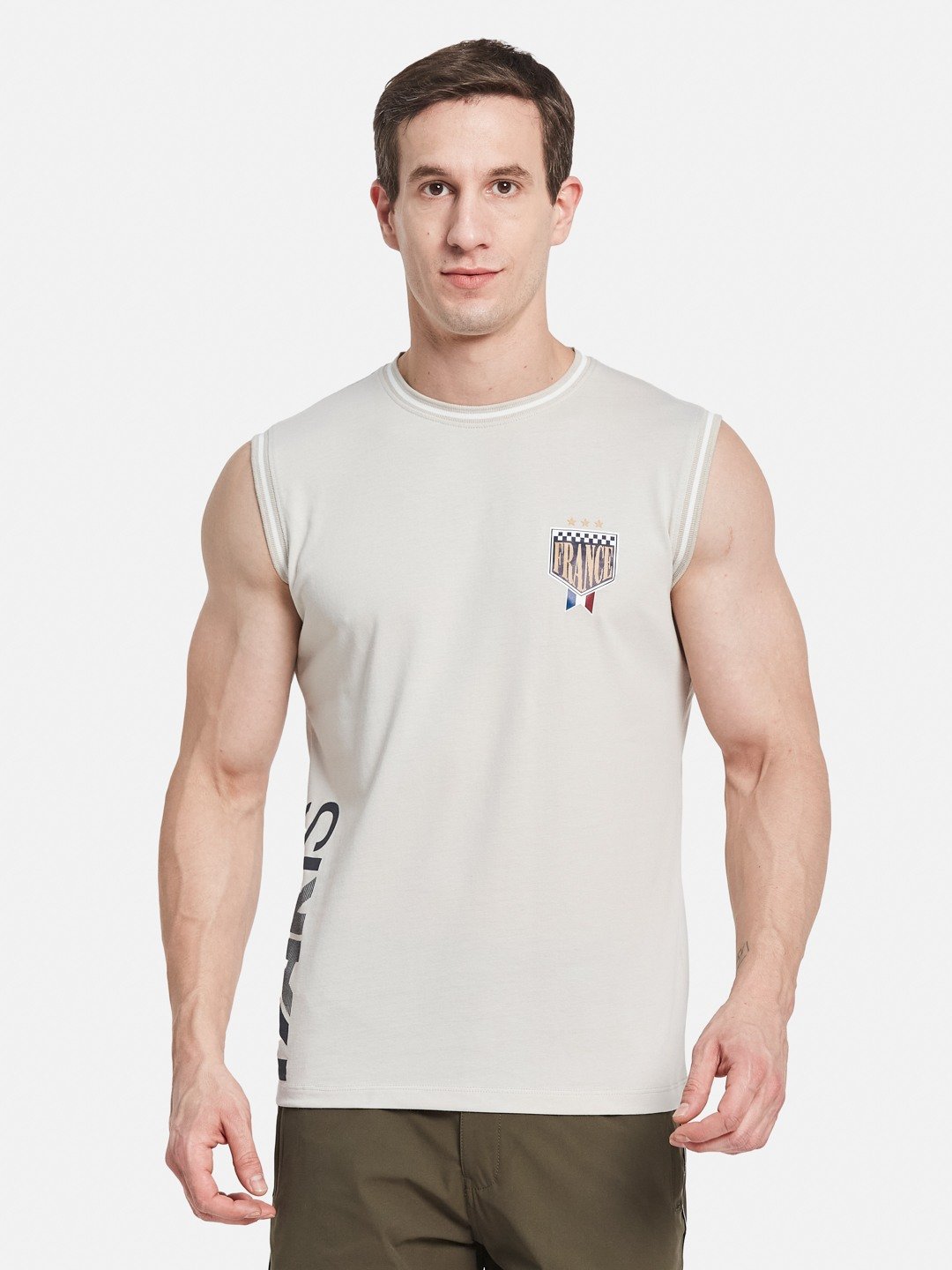 Octave Men Sleeveless Round Neck T-shirt