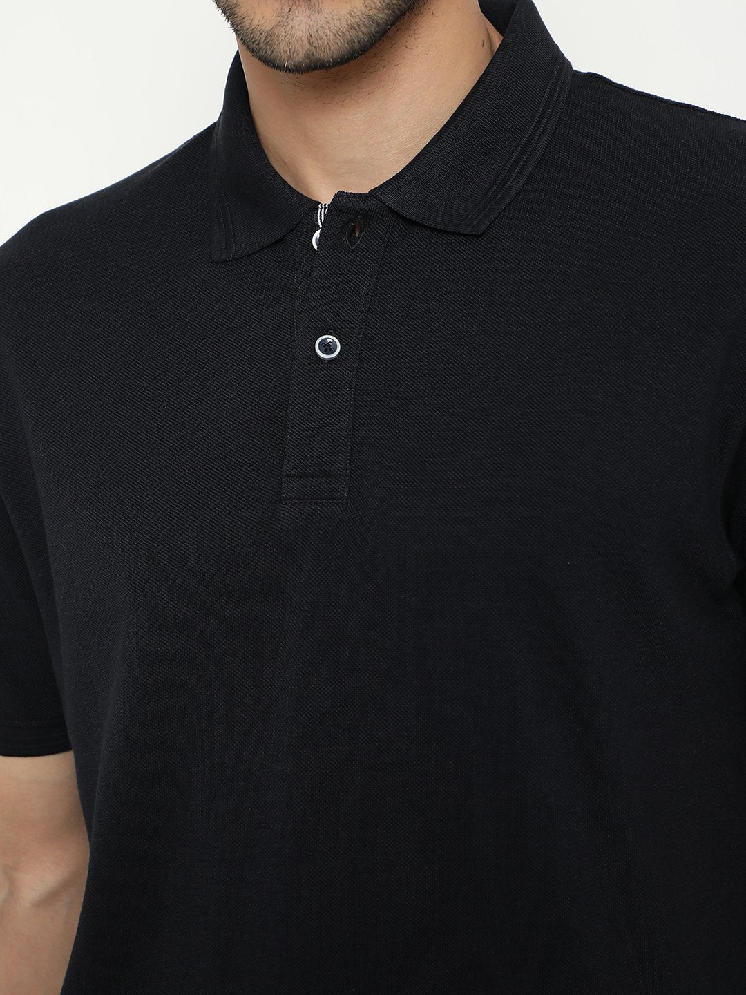 Octave Polo Collar Cotton T-Shirt