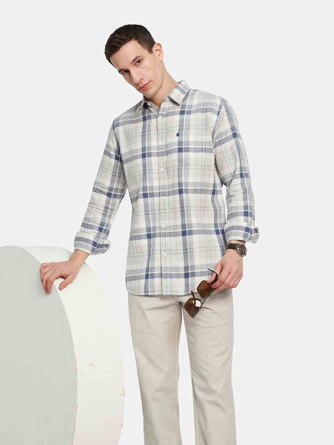 METTLE Men Multi Stripes Opaque Striped Casual Shirt
