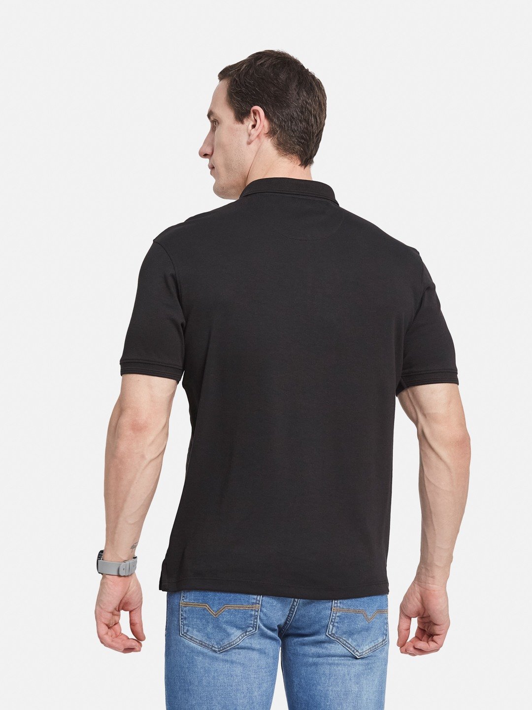 Octave Men Printed Polo Collar T-shirt
