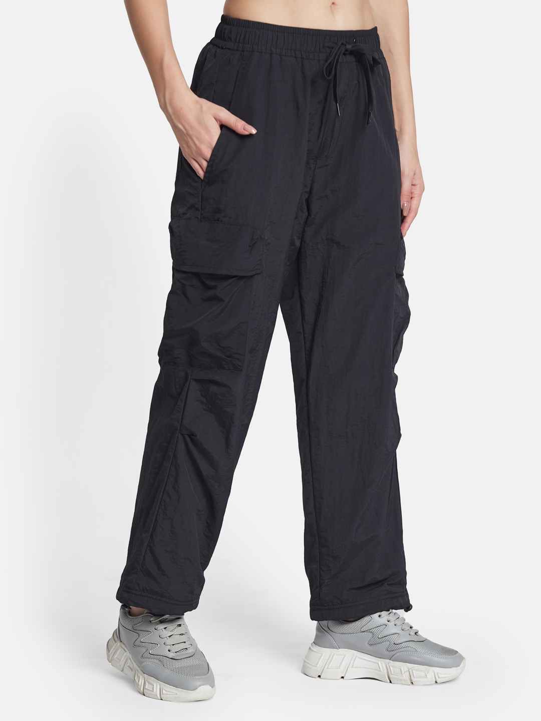 METTLE Women Regular Fit Mid Rise Cotton Track Pants