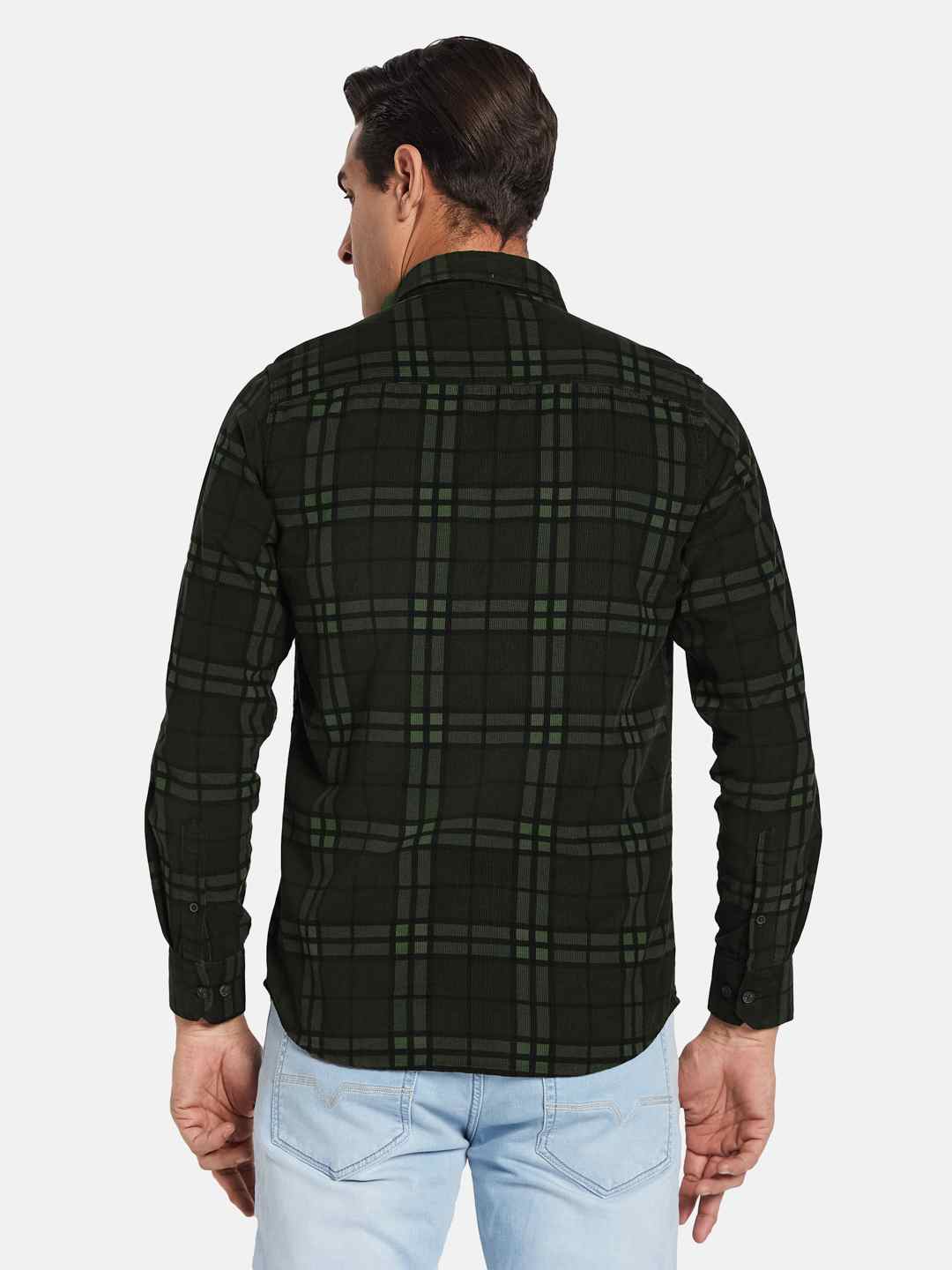 METTLE Men Opaque Checked Casual Shirt