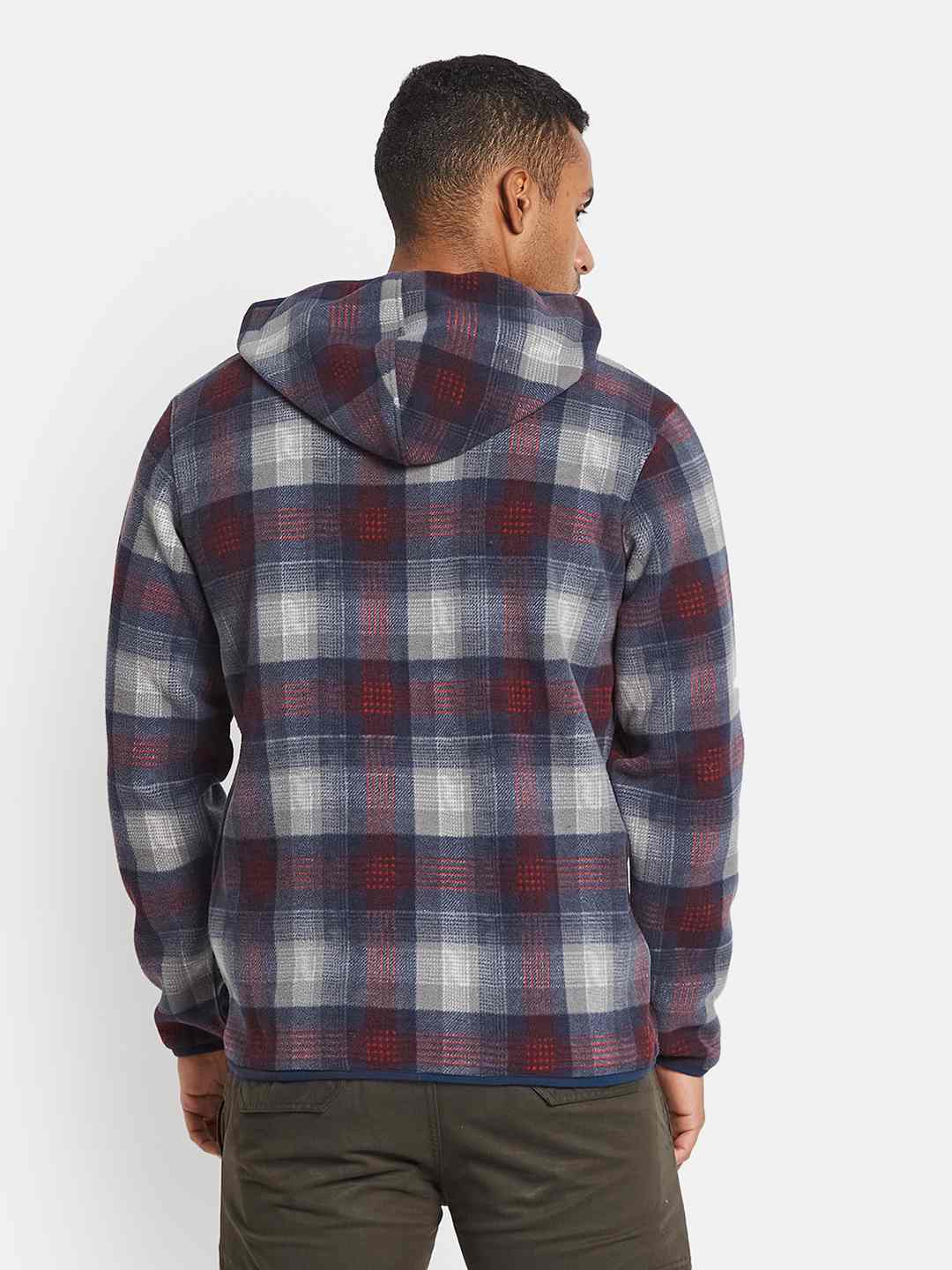 Octave Men Colourblocked Hooded Sweatshirt