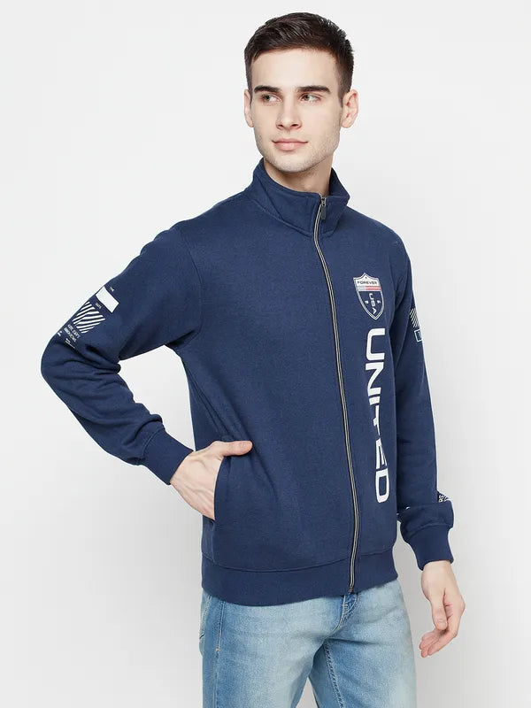 Men Indigo Melange Sweatshirts