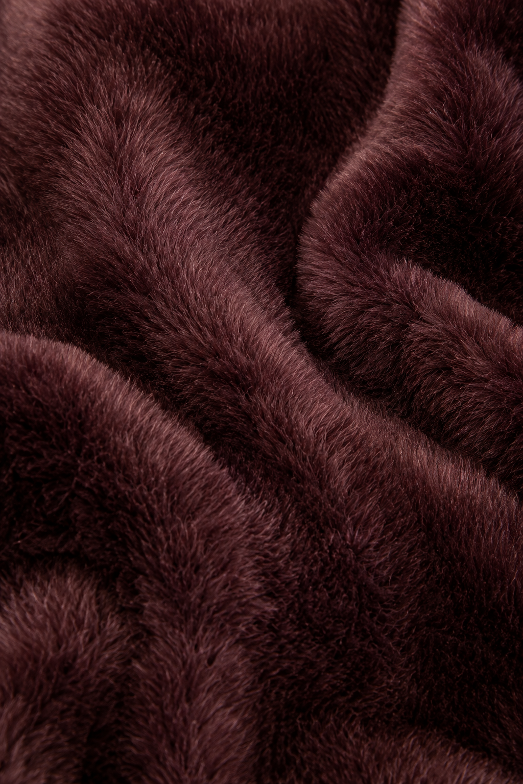 Men’s Espresso Fur Full-Zip Winter Sweatshirt | Stand Collar