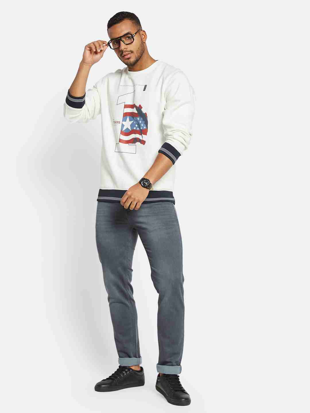 Octave Men Printed Sweatshirt