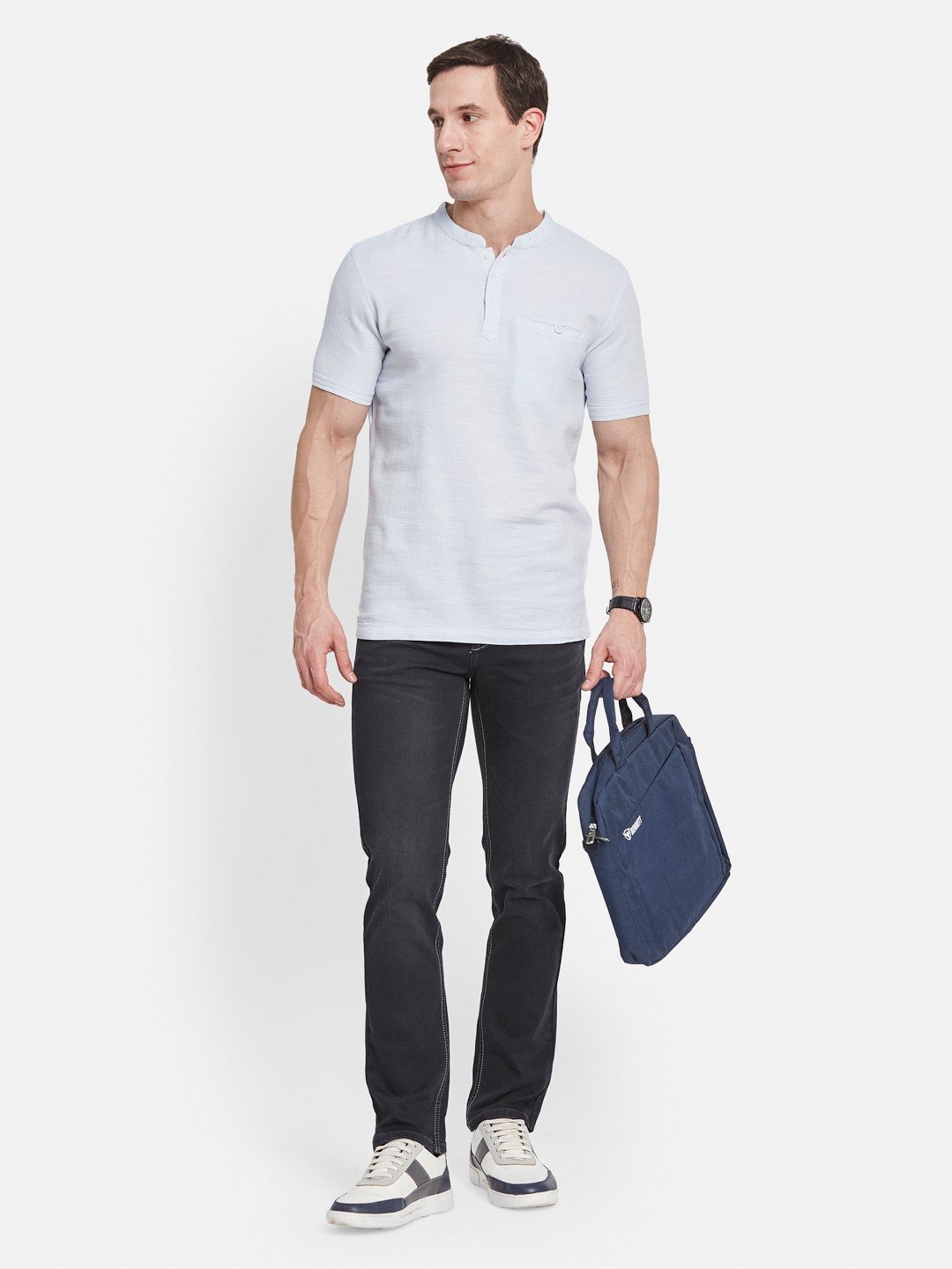 Octave Men Mandarin Collar T-shirt