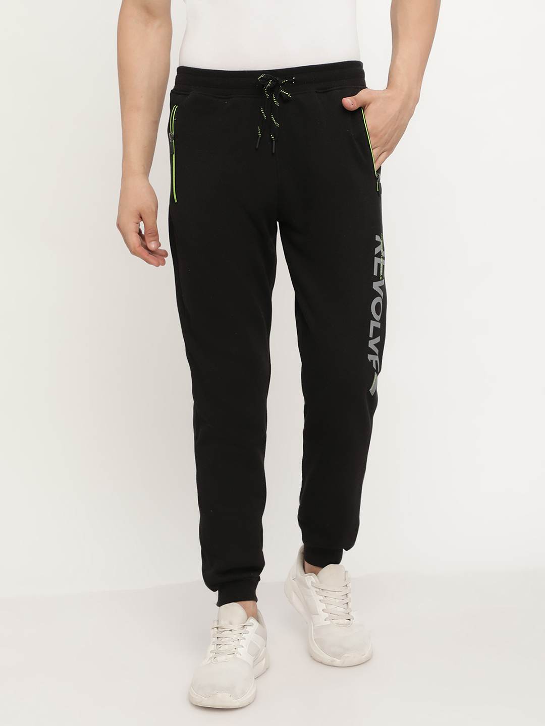 Octave Men Navy Blue Solid Joggers