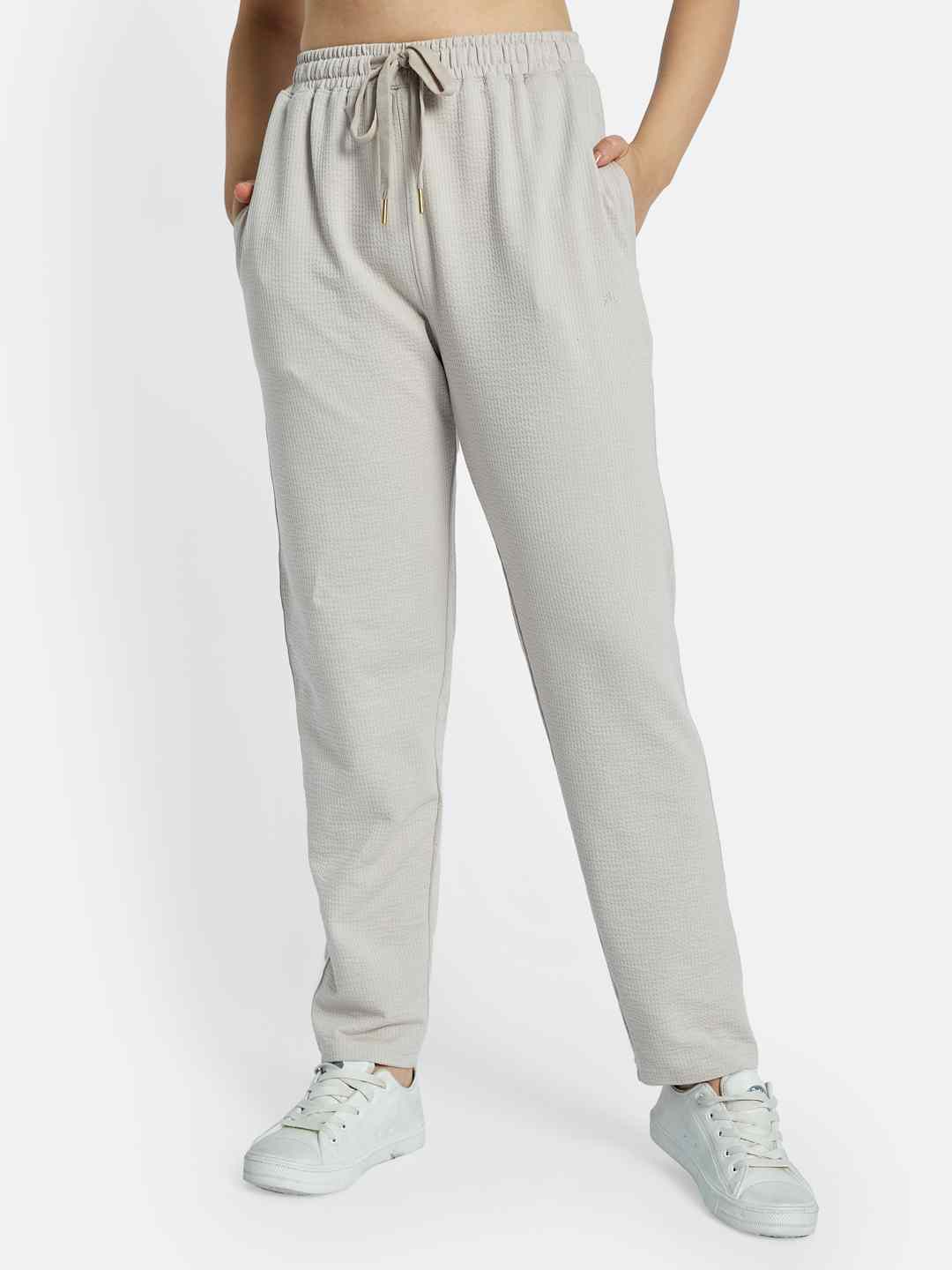METTLE Women Textured Cotton Track Pants