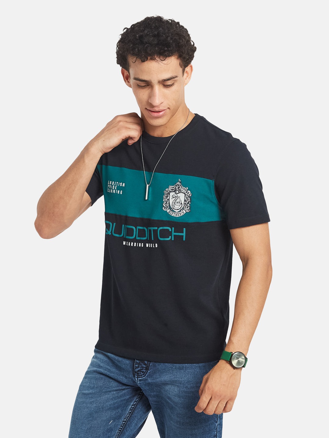 Octave Men Printed Regular Fit Cotton T-shirt