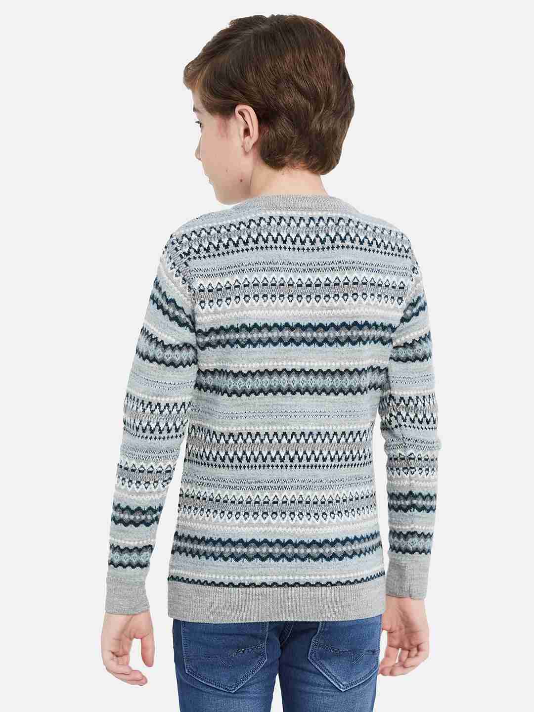 Octave Boys Self Design Pullover Sweater