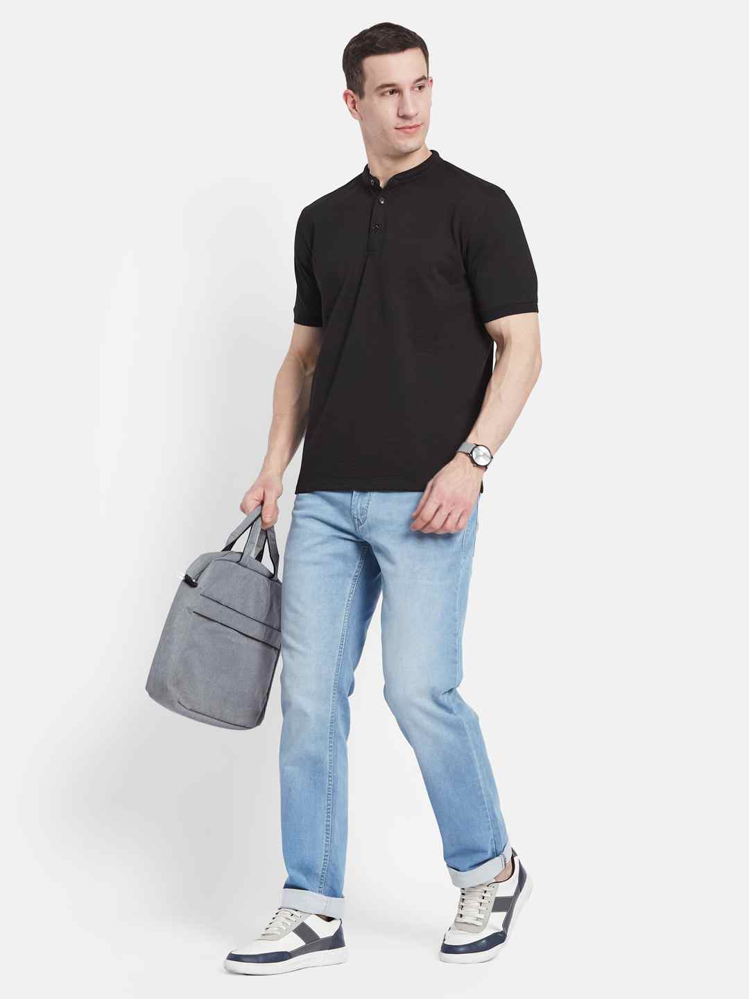 Octave Men Mandarin Collar T-shirt