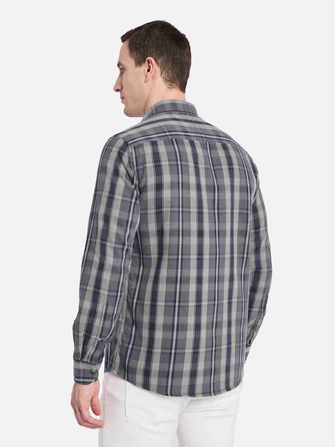METTLE Men Multi Stripes Opaque Striped Casual Shirt