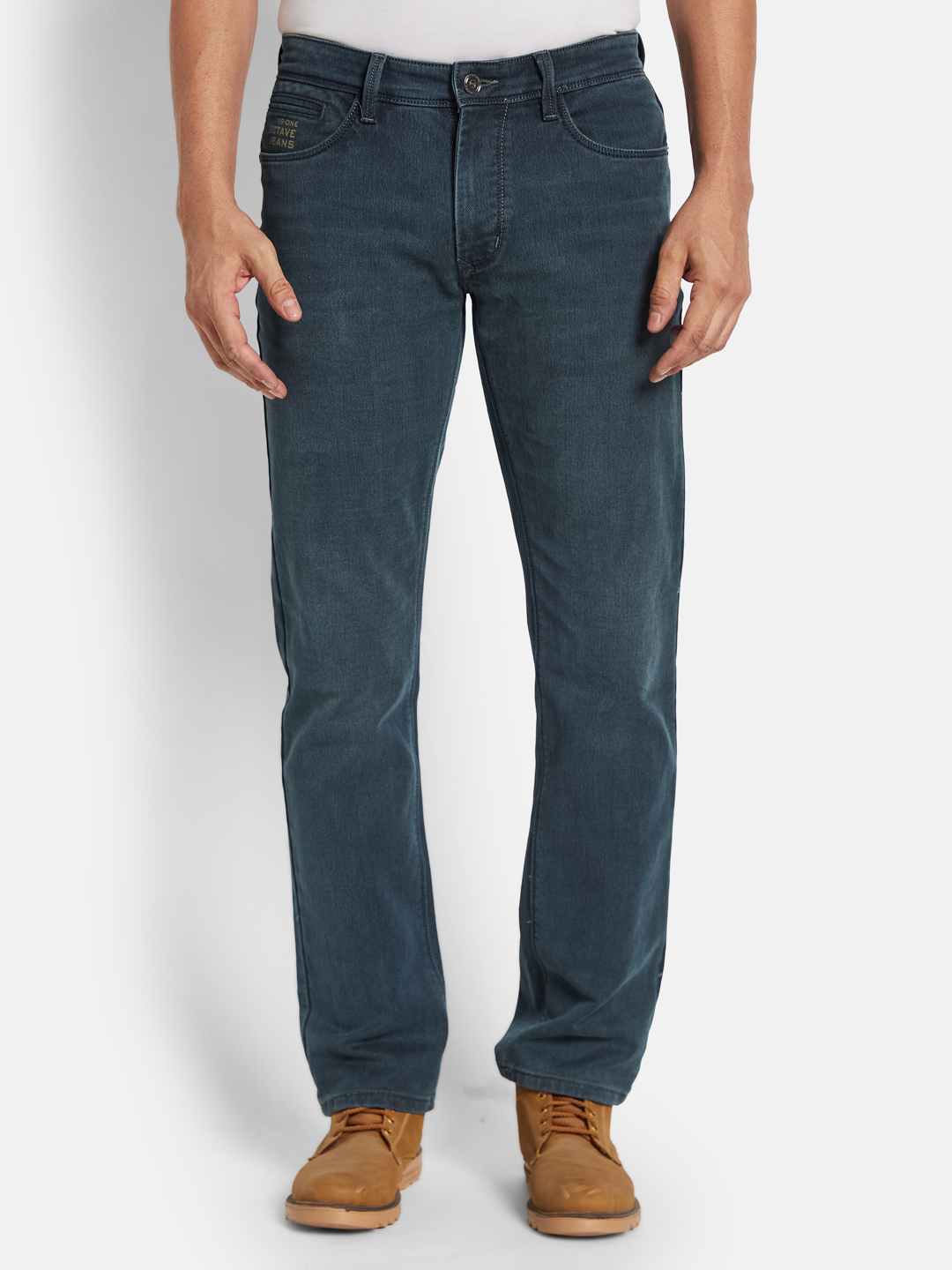 Octave Men Straight Fit Highly Distressed Stretchable Jeans