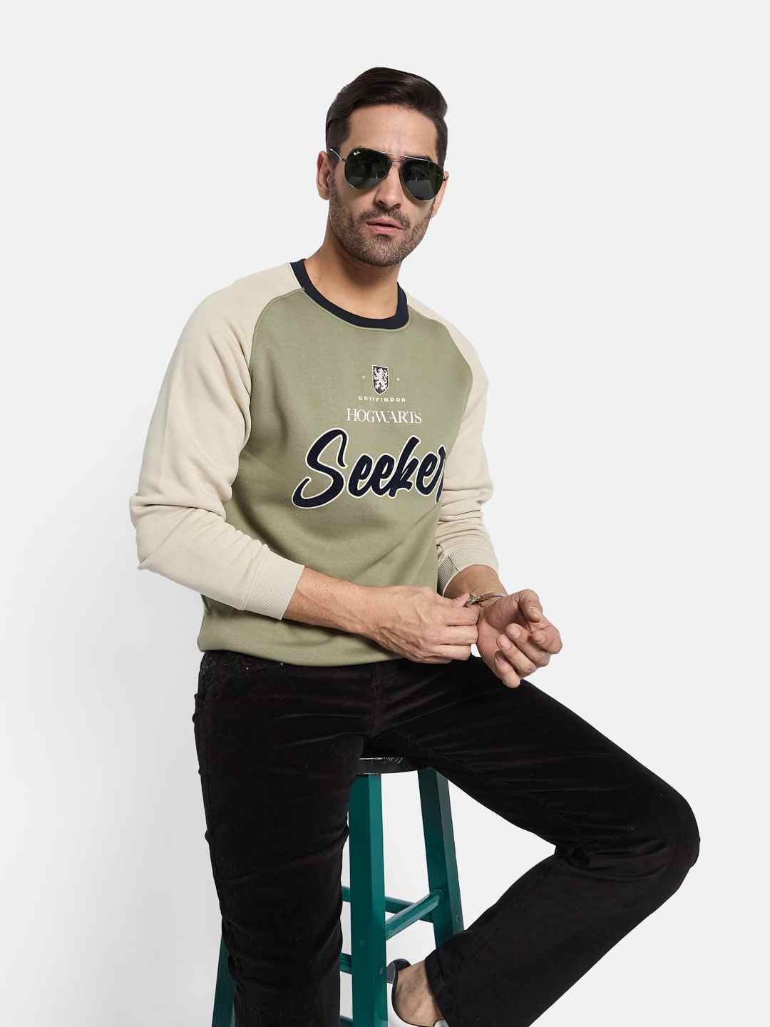 Octave Men Printed Pullover Sweatshirt