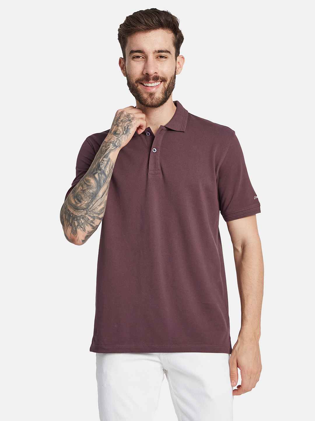 Octave Polo Collar Cotton T-Shirt