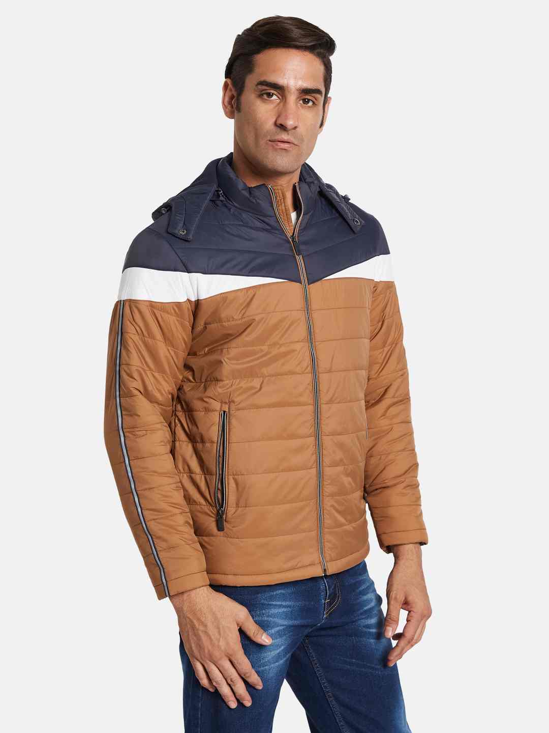 METTLE Men Colourblocked Jacket