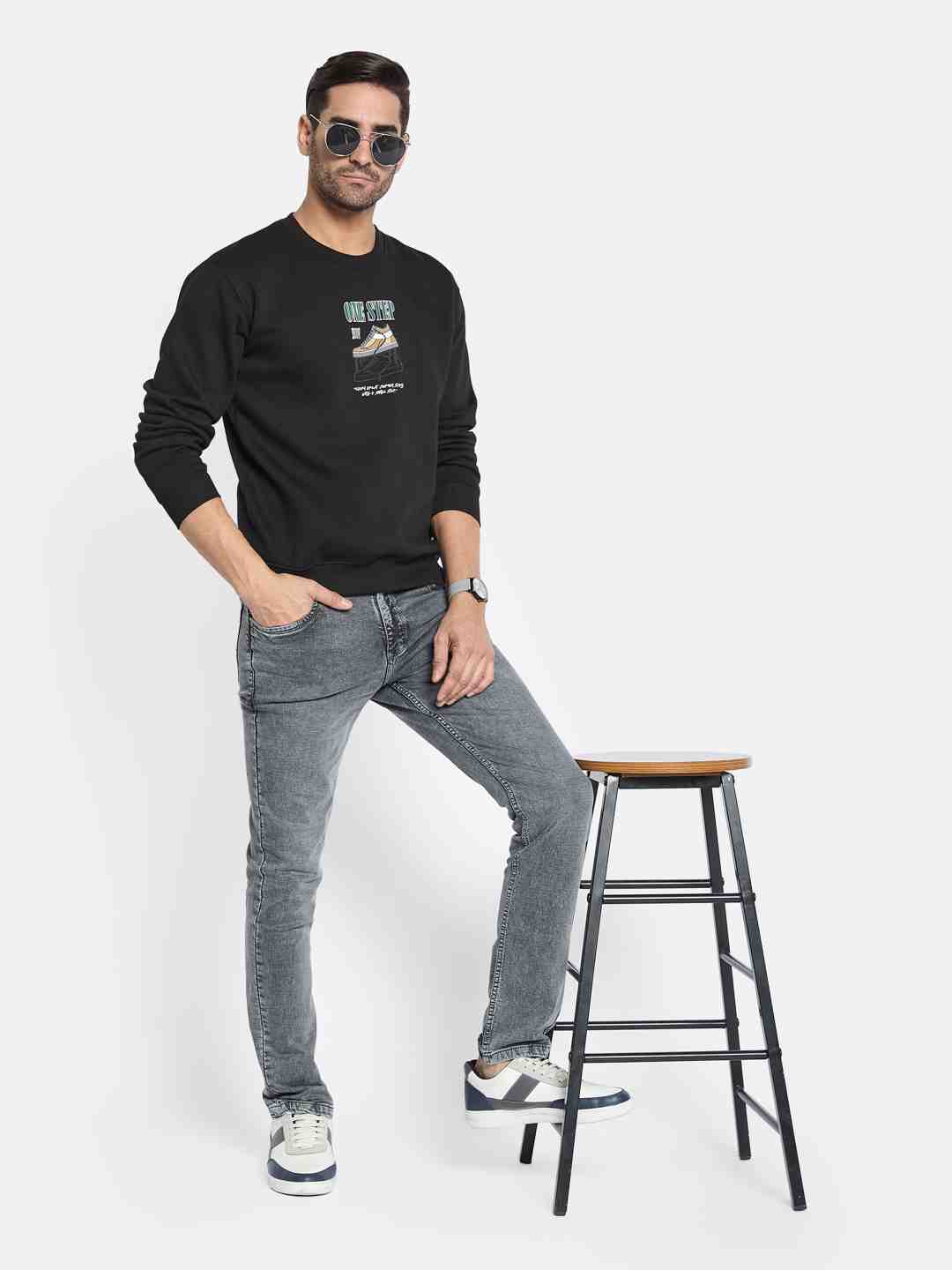 Octave Men Printed Pullover Sweatshirt