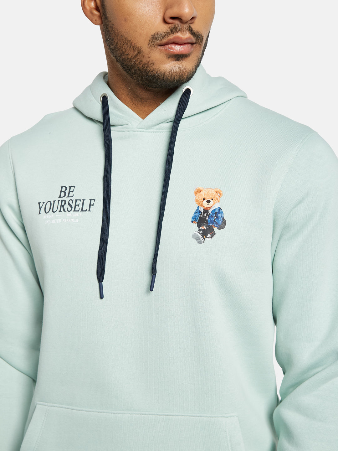 Octave Men Printed Hooded Sweatshirt