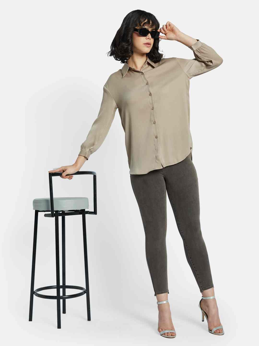 METTLE Women Opaque Casual Shirt