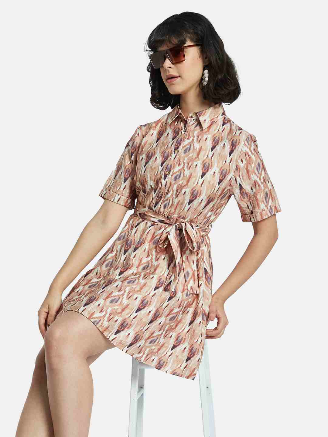 METTLE Floral Fit & Flare Dress