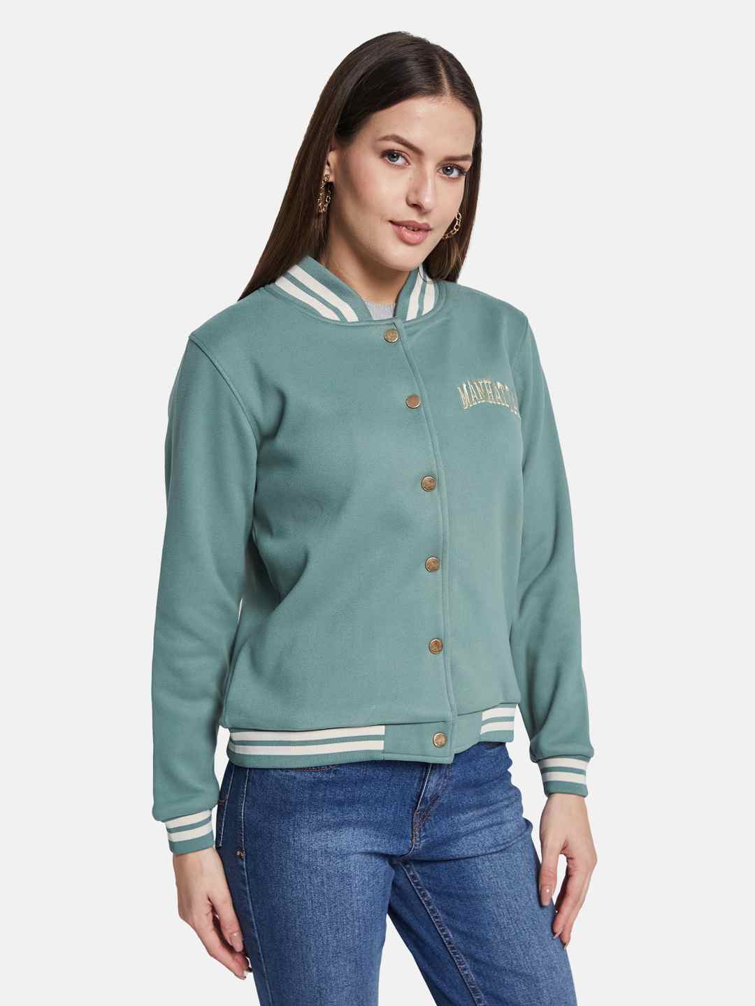 METTLE Women Mock Collar Sweatshirt
