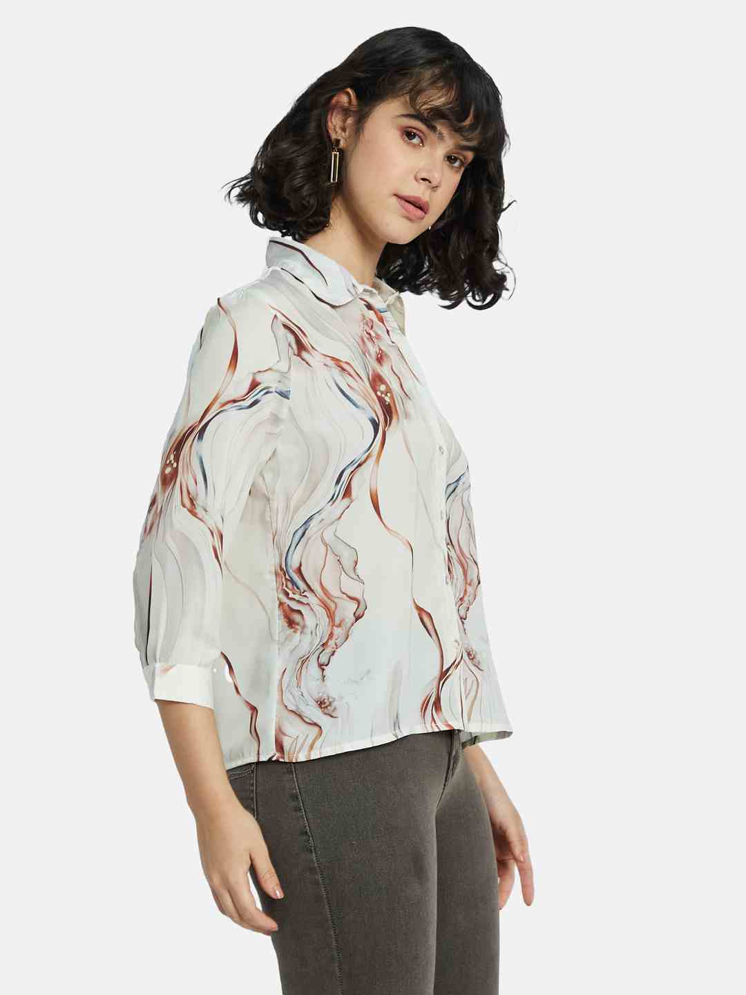 METTLE Women Floral Opaque Printed Casual Shirt