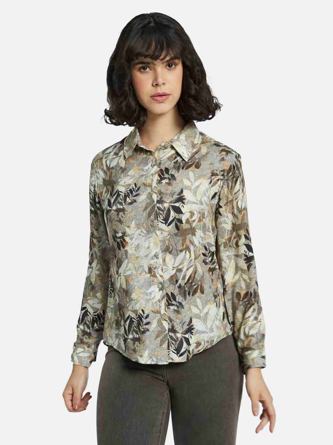 METTLE Women Floral Opaque Printed Casual Shirt