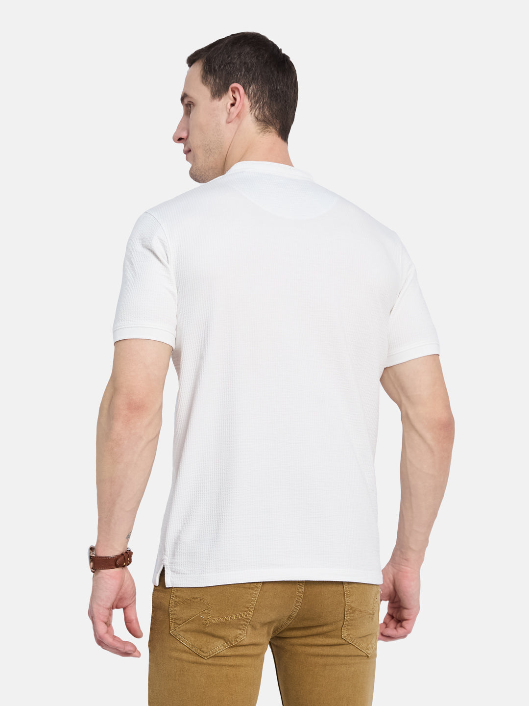Octave Men Mandarin Collar T-shirt