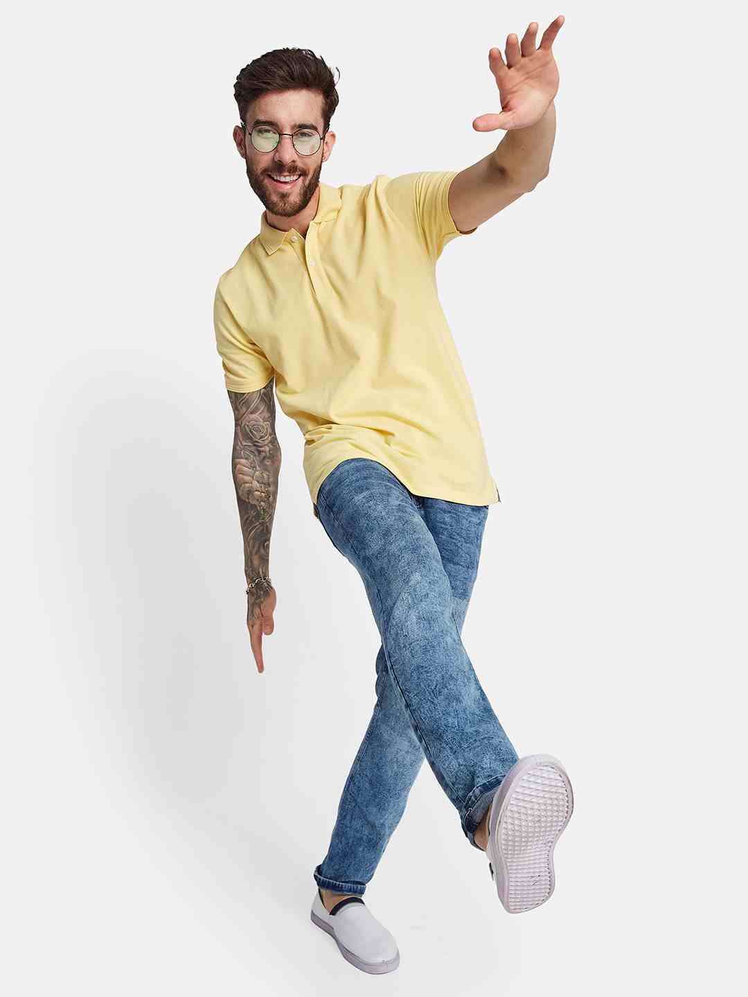 Octave Polo Collar Cotton T-Shirt