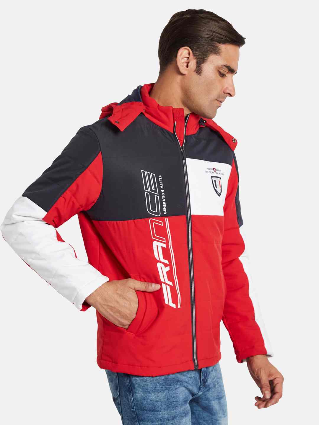 METTLE Men Colourblocked Jacket