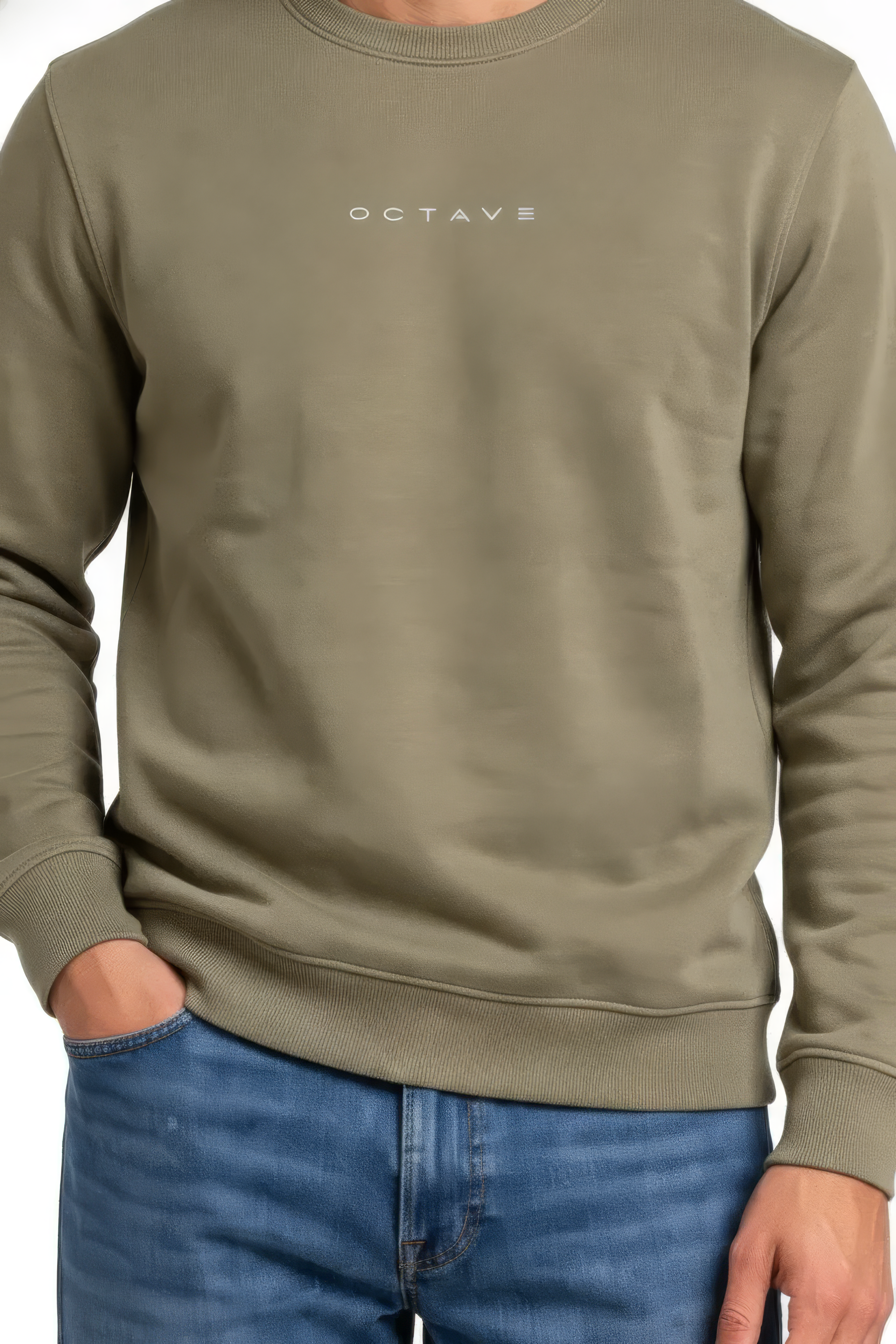Men’s Premium Oak Crew Neck Cotton Fleece Sweatshirt