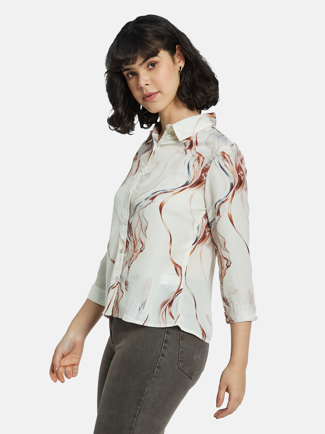 METTLE Women Floral Opaque Printed Casual Shirt