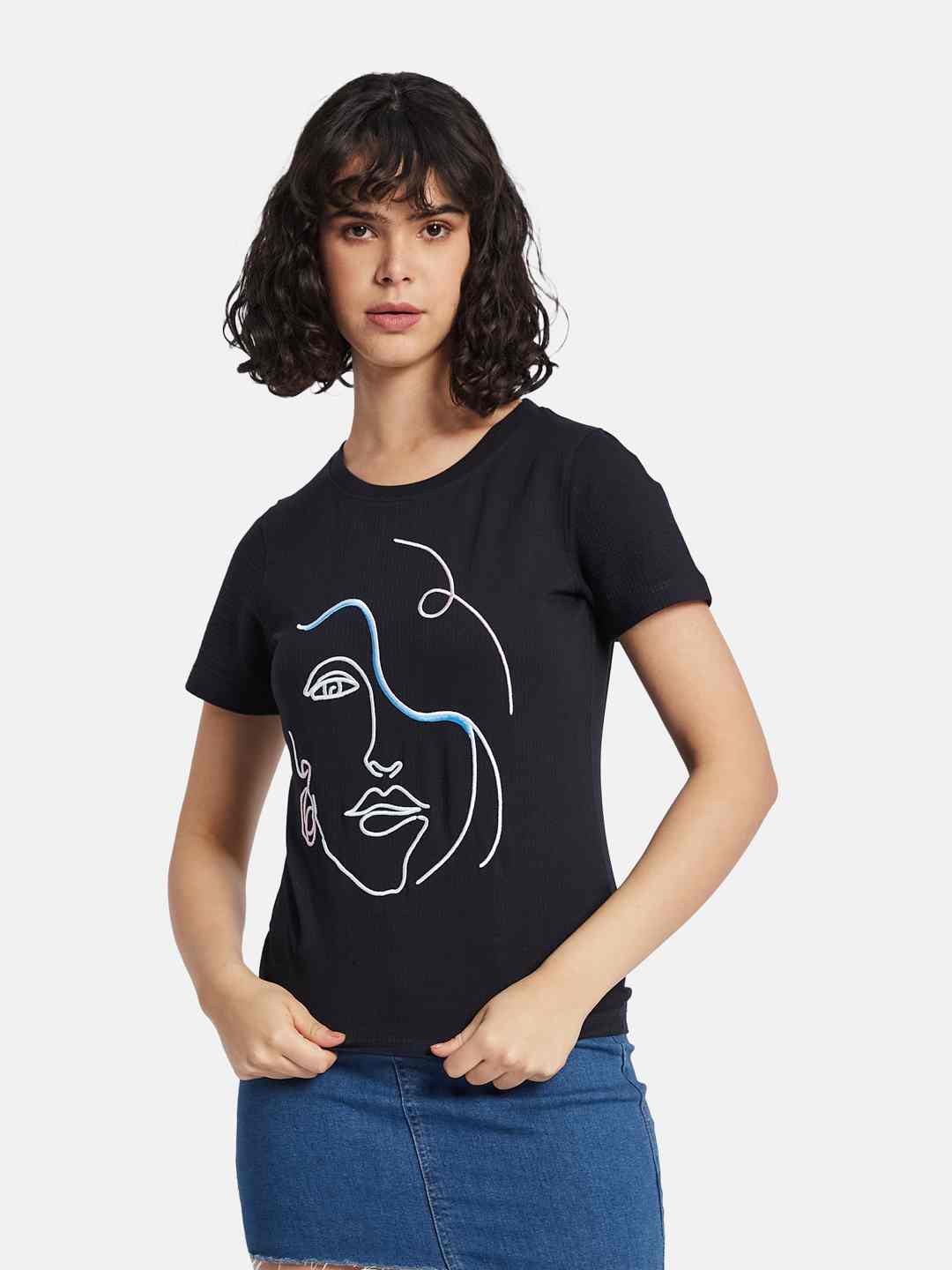 METTLE Women Printed T-shirt