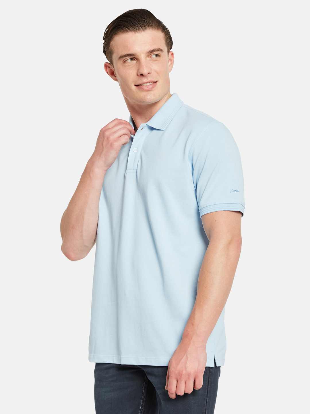 Octave Polo Collar Cotton T-Shirt