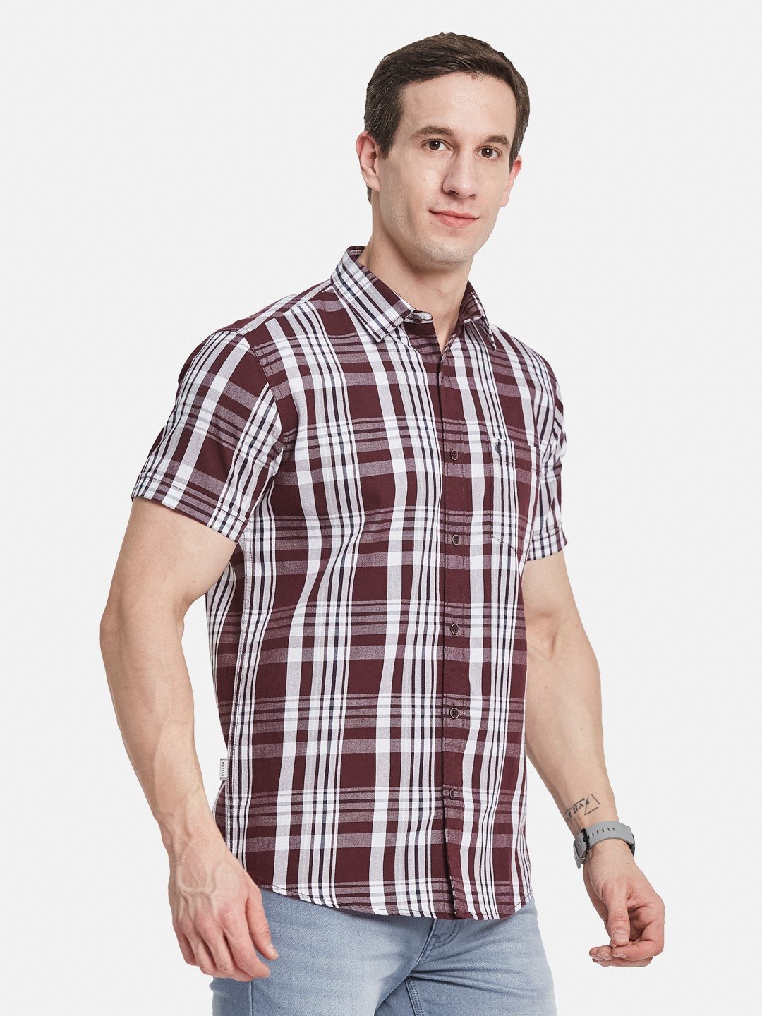 METTLE Men Multi Stripes Opaque Striped Casual Shirt