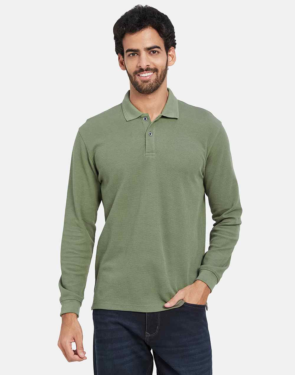 Mettle Polo Collar Cotton T-Shirt