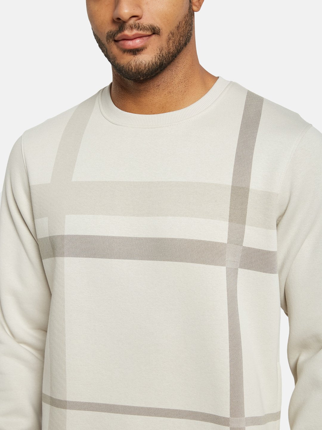 Octave Men Striped Sweatshirt