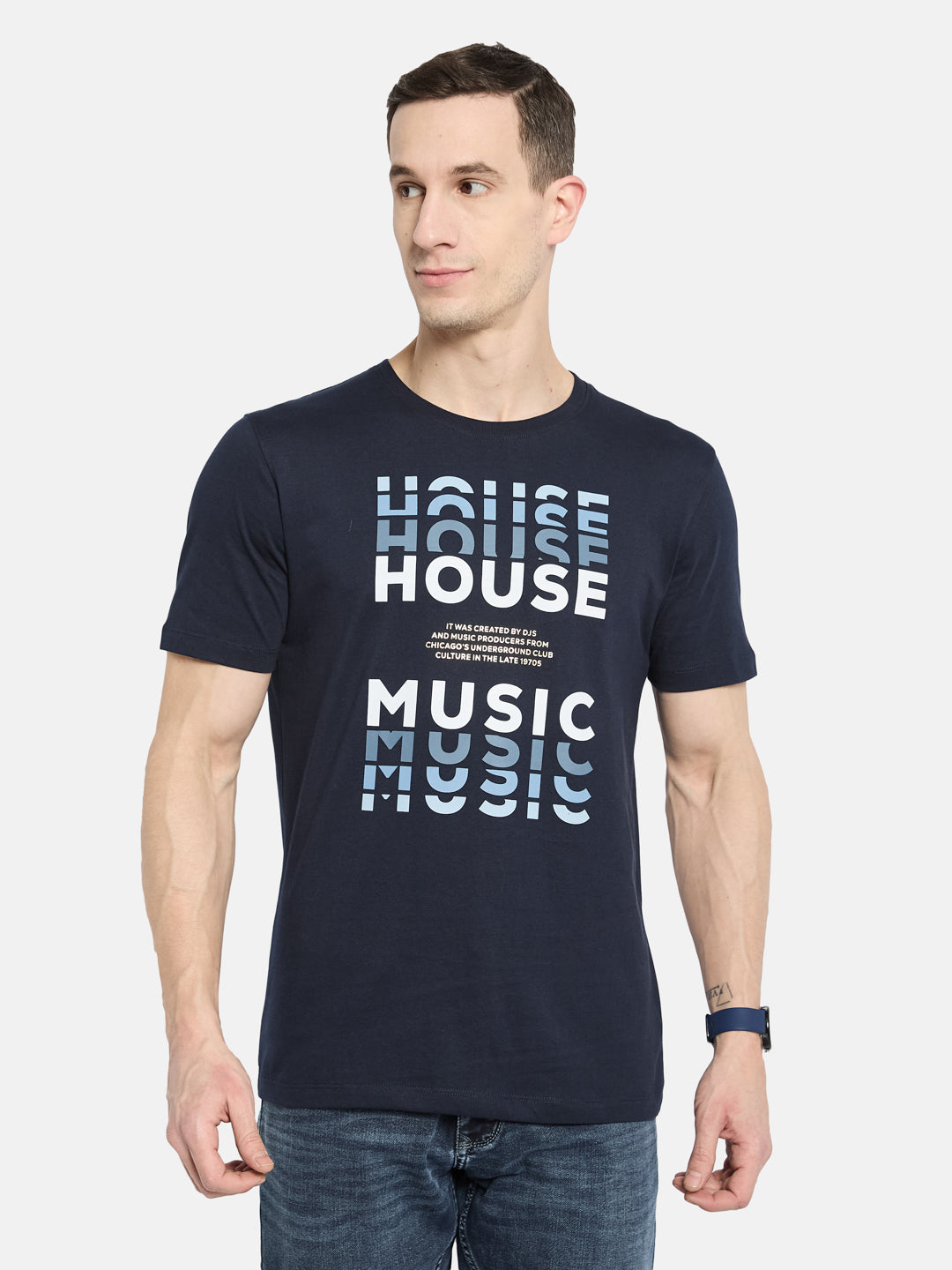 Octave Men Printed T-shirt