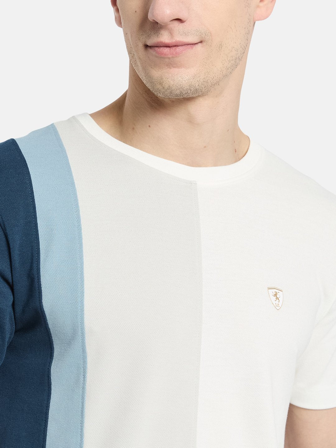 Octave Men Colourblocked T-shirt